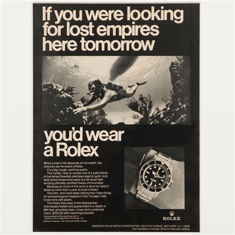 rolex submariner advertisement poster|Rolex ads for women.